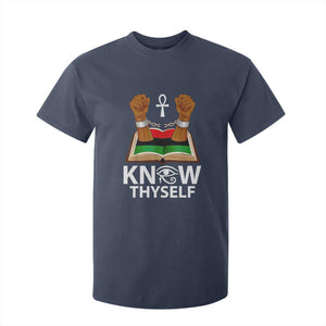 African American History T Shirt For Kid Know Thyself Break The Chains TS01 Navy Print Your Wear