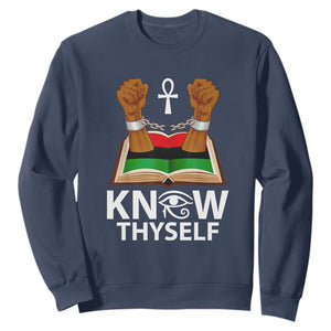 African American History Sweatshirt Know Thyself TS01 Navy Printyourwear