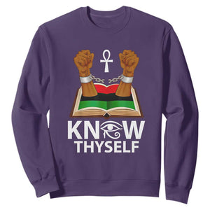 African American History Sweatshirt Know Thyself TS01 Purple Printyourwear