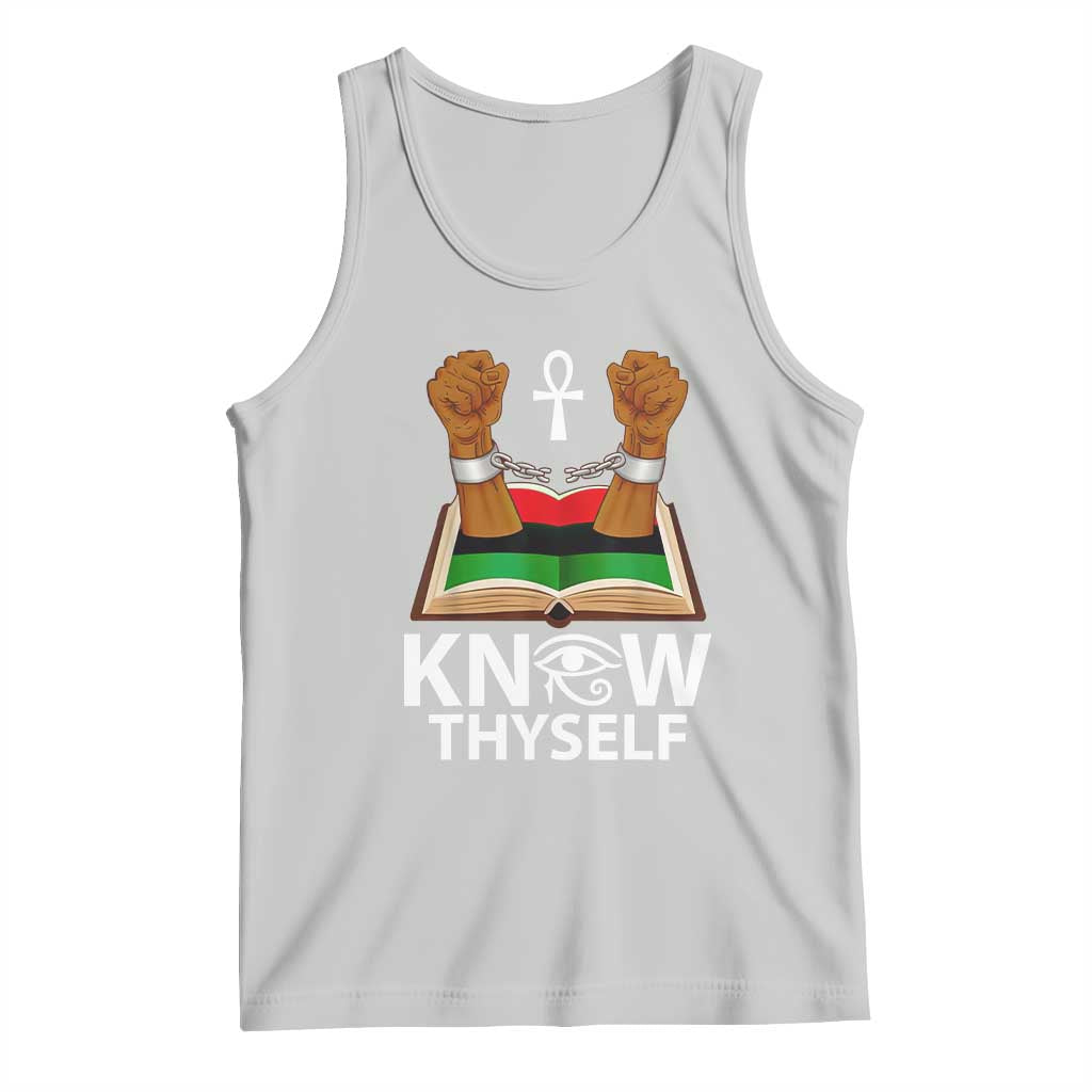 African American History Tank Top Know Thyself Break The Chains TS01 Ash Print Your Wear
