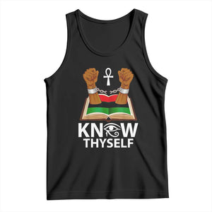 African American History Tank Top Know Thyself Break The Chains TS01 Black Print Your Wear