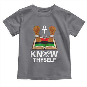 African American History Toddler T Shirt Know Thyself Break The Chains TS01 Charcoal Print Your Wear