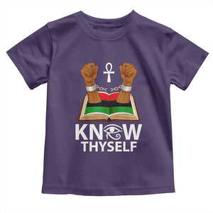 African American History Toddler T Shirt Know Thyself Break The Chains TS01 Purple Print Your Wear