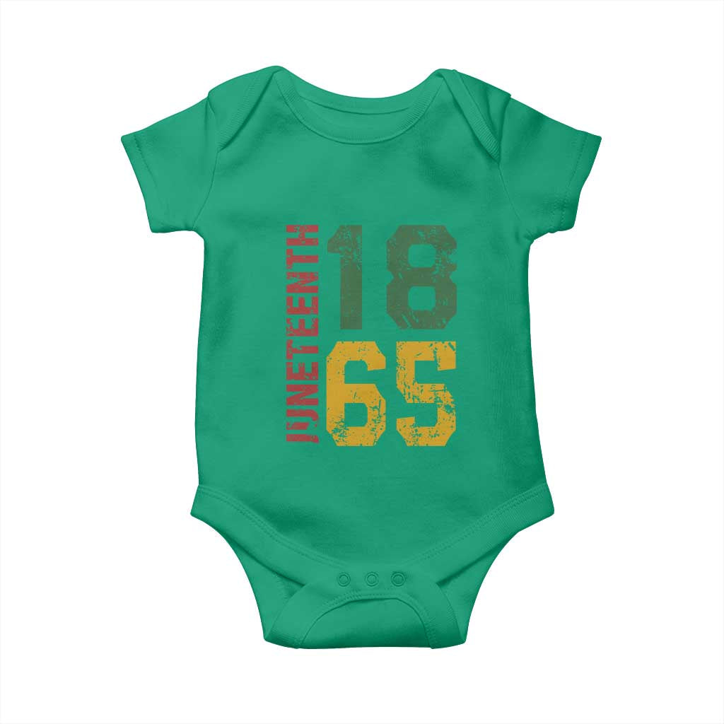 Juneteenth Baby Onesie Celebrating Freedom In African History Since 1865 TS01 Irish Green Print Your Wear
