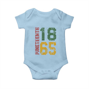 Juneteenth Baby Onesie Celebrating Freedom In African History Since 1865 TS01 Light Blue Print Your Wear