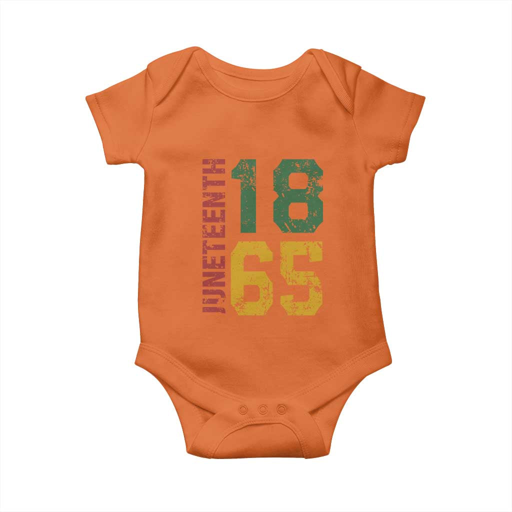 Juneteenth Baby Onesie Celebrating Freedom In African History Since 1865 TS01 Orange Print Your Wear
