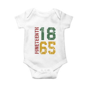 Juneteenth Baby Onesie Celebrating Freedom In African History Since 1865 TS01 White Print Your Wear