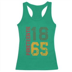 Juneteenth Racerback Tank Top Celebrating Freedom In African History Since 1865 TS01 Irish Green Print Your Wear
