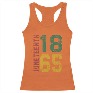 Juneteenth Racerback Tank Top Celebrating Freedom In African History Since 1865 TS01 Orange Print Your Wear