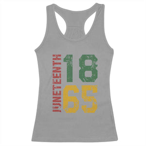 Juneteenth Racerback Tank Top Celebrating Freedom In African History Since 1865 TS01 Sport Gray Print Your Wear