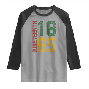 Juneteenth Raglan Shirt Celebrating Freedom In African History Since 1865 TS01 Sport Gray Black Print Your Wear