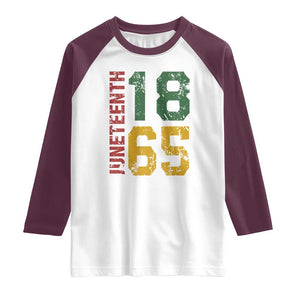 Juneteenth Raglan Shirt Celebrating Freedom In African History Since 1865 TS01 White Maroon Print Your Wear