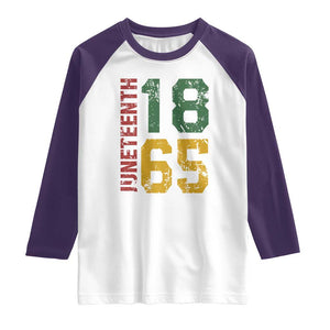 Juneteenth Raglan Shirt Celebrating Freedom In African History Since 1865 TS01 White Purple Print Your Wear