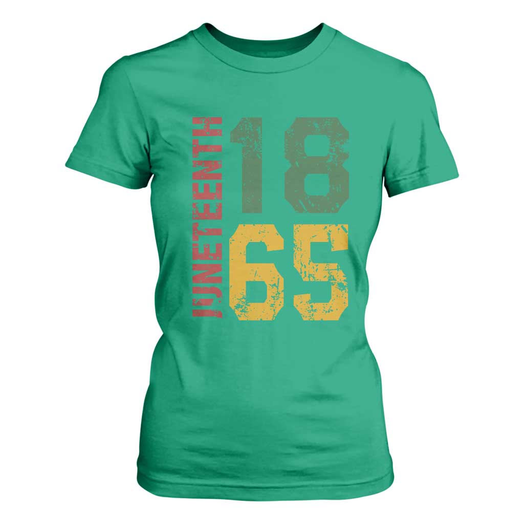 Juneteenth T Shirt For Women Celebrating Freedom In African History Since 1865 TS01 Irish Green Print Your Wear