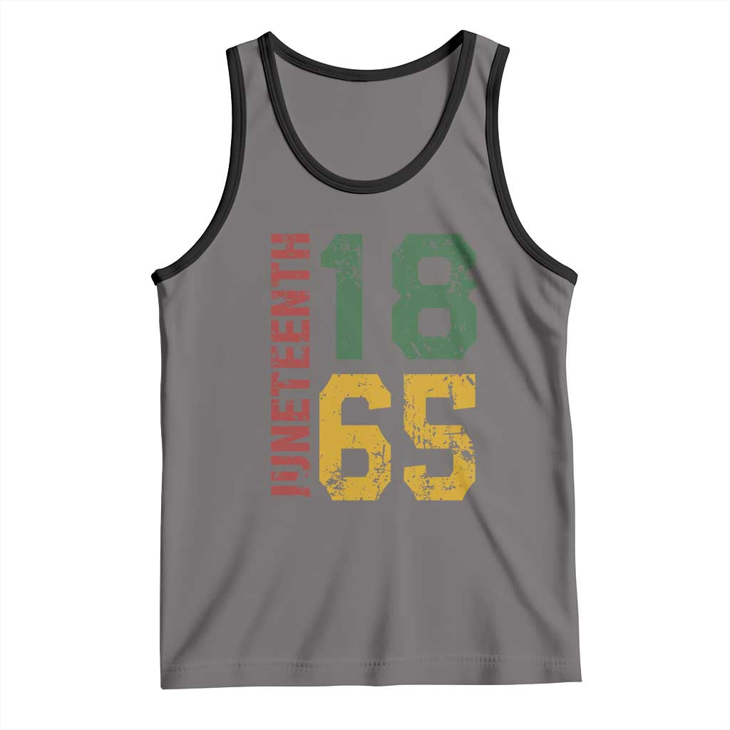 Juneteenth Tank Top Celebrating Freedom In African History Since 1865 TS01 Deep Heather Black Print Your Wear