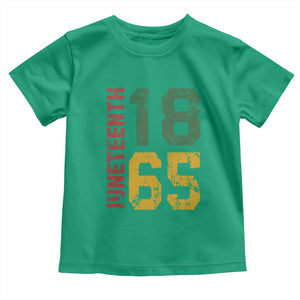 Juneteenth Toddler T Shirt Celebrating Freedom In African History Since 1865 TS01 Irish Green Print Your Wear