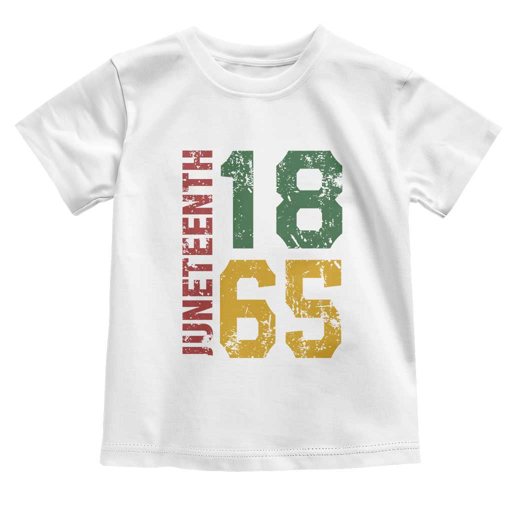Juneteenth Toddler T Shirt Celebrating Freedom In African History Since 1865 TS01 White Print Your Wear