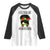 Black Women Raglan Shirt Celebrate Juneteenth Messy Bun TS01 White Black Print Your Wear