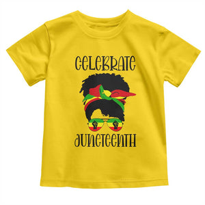Black Women Toddler T Shirt Celebrate Juneteenth Messy Bun TS01 Daisy Print Your Wear