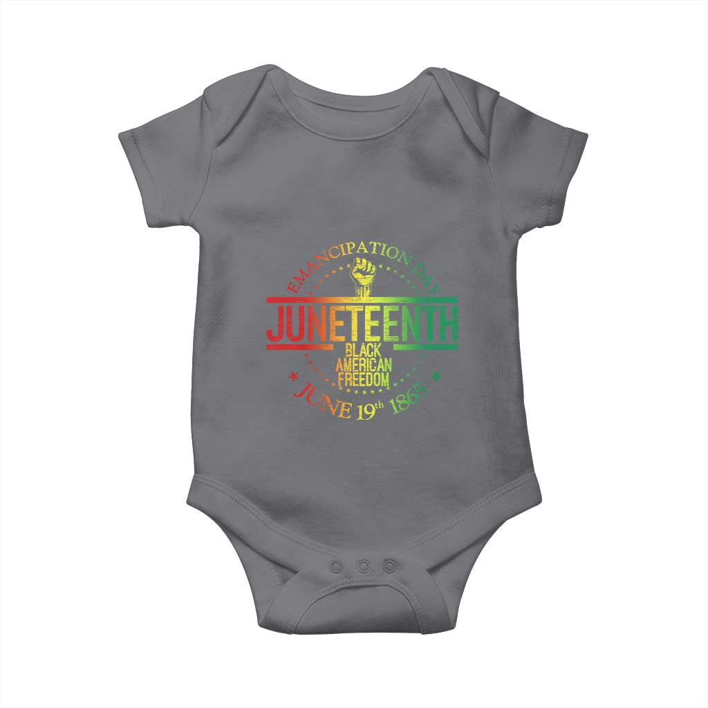 Emancipation Day Juneteenth 1865 Baby Onesie Black American Freedom History June 19th TS01 Charcoal Print Your Wear