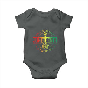 Emancipation Day Juneteenth 1865 Baby Onesie Black American Freedom History June 19th TS01 Dark Heather Print Your Wear
