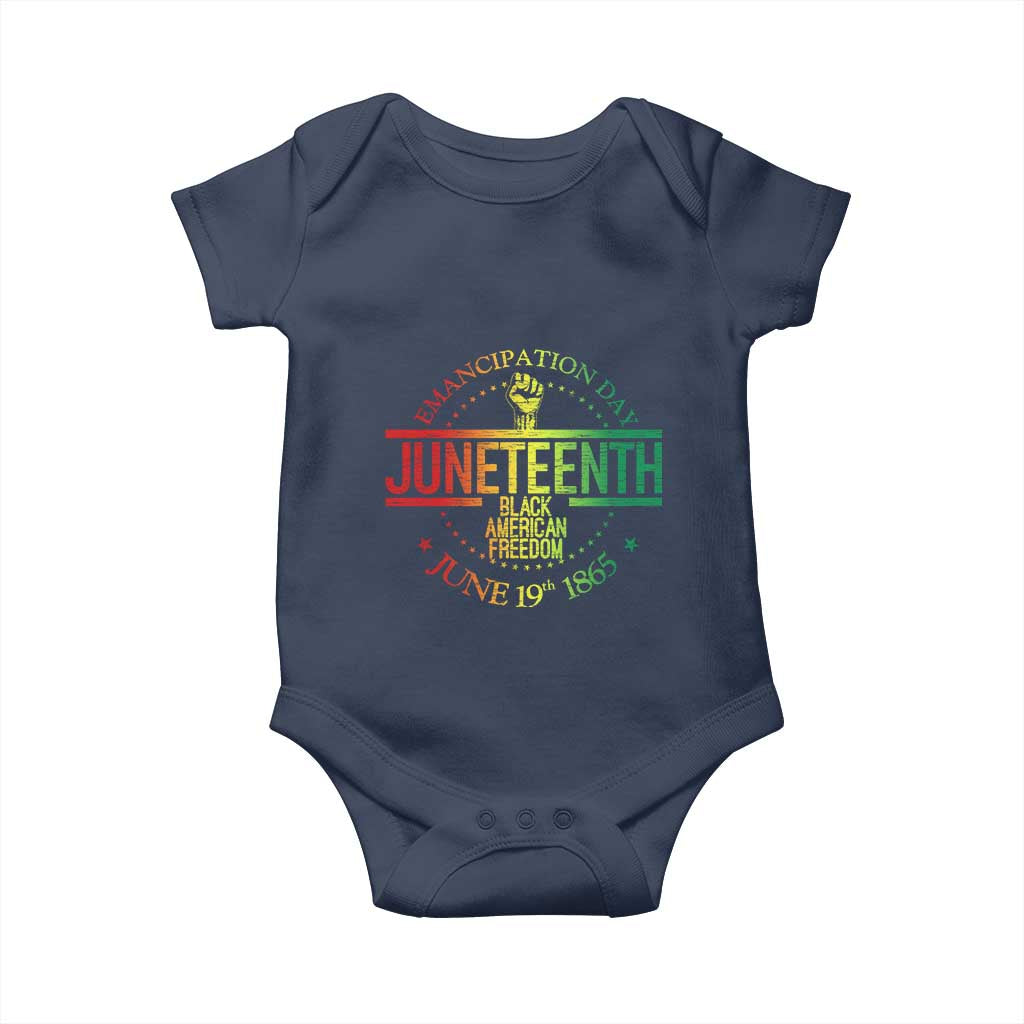Emancipation Day Juneteenth 1865 Baby Onesie Black American Freedom History June 19th TS01 Navy Print Your Wear