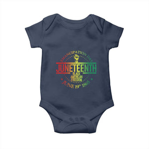 Emancipation Day Juneteenth 1865 Baby Onesie Black American Freedom History June 19th TS01 Navy Print Your Wear