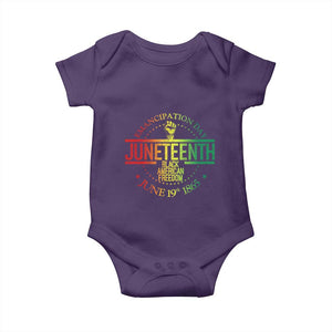 Emancipation Day Juneteenth 1865 Baby Onesie Black American Freedom History June 19th TS01 Purple Print Your Wear