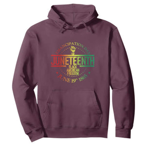 Juneteenth African American Freedom Black History June 19 Hoodie TS01 Maroon Printyourwear