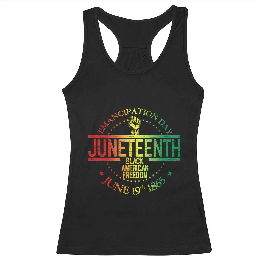 Emancipation Day Juneteenth 1865 Racerback Tank Top Black American Freedom History June 19th TS01 Black Print Your Wear