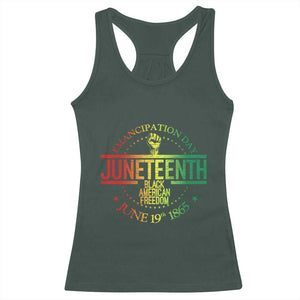Emancipation Day Juneteenth 1865 Racerback Tank Top Black American Freedom History June 19th TS01 Dark Forest Green Print Your Wear