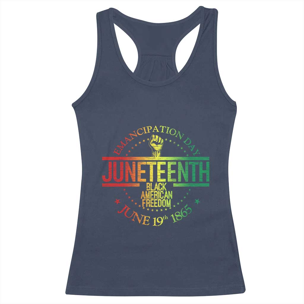 Emancipation Day Juneteenth 1865 Racerback Tank Top Black American Freedom History June 19th TS01 Navy Print Your Wear