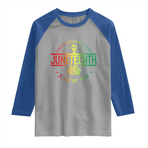Emancipation Day Juneteenth 1865 Raglan Shirt Black American Freedom History June 19th TS01 Sport Gray Royal Print Your Wear