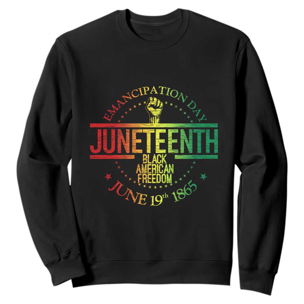 Juneteenth African American Freedom Black History June 19 Sweatshirt TS01 Black Printyourwear