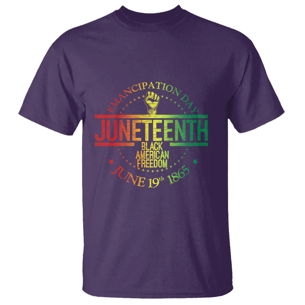Juneteenth African American Freedom Black History June 19 T Shirt TS01 Purple Printyourwear