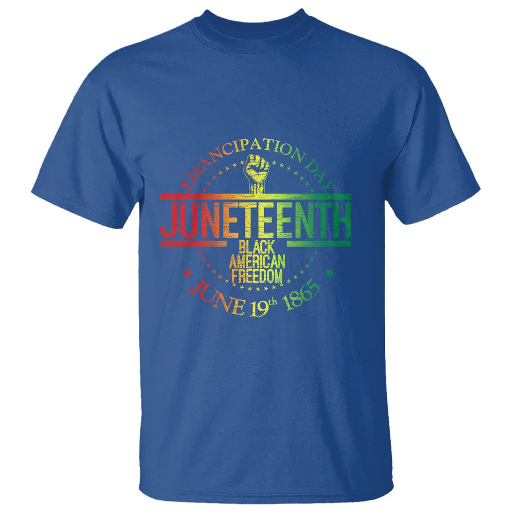 Juneteenth African American Freedom Black History June 19 T Shirt TS01 Royal Blue Printyourwear