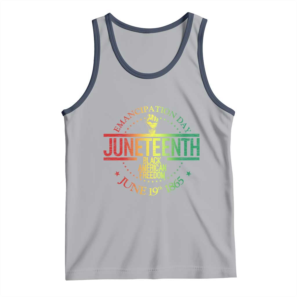 Emancipation Day Juneteenth 1865 Tank Top Black American Freedom History June 19th TS01 Athletic Heather Navy Print Your Wear