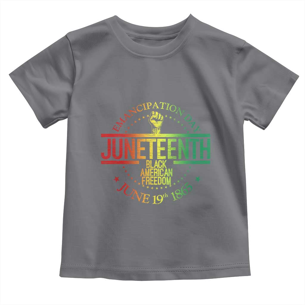 Emancipation Day Juneteenth 1865 Toddler T Shirt Black American Freedom History June 19th TS01 Charcoal Print Your Wear