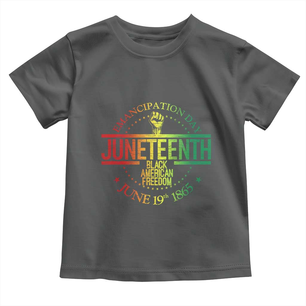 Emancipation Day Juneteenth 1865 Toddler T Shirt Black American Freedom History June 19th TS01 Dark Heather Print Your Wear