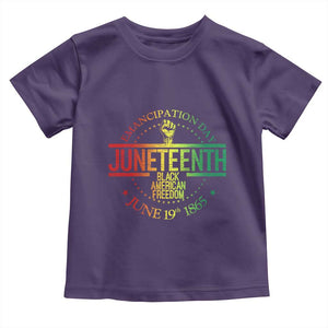 Emancipation Day Juneteenth 1865 Toddler T Shirt Black American Freedom History June 19th TS01 Purple Print Your Wear