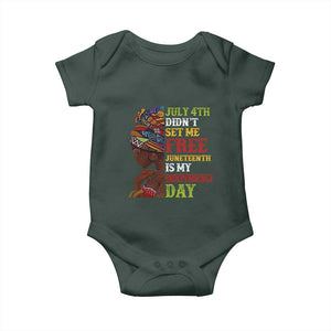 Afro Woman Baby Onesie Juneteenth is My Independence Day Not July 4th TS01 Print Your Wear