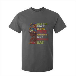 Afro Woman T Shirt For Kid Juneteenth is My Independence Day Not July 4th TS01 Dark Heather Print Your Wear