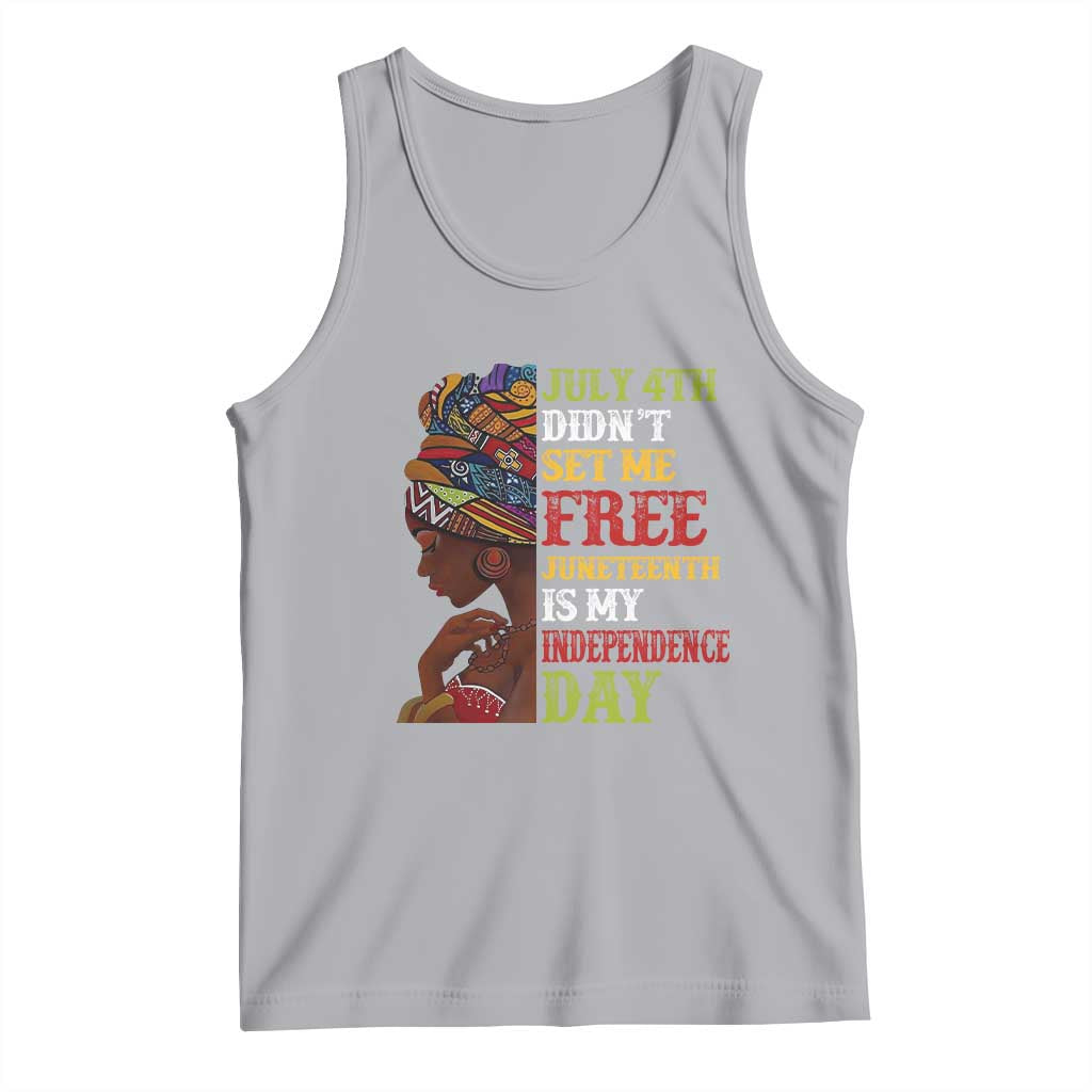 Afro Woman Tank Top Juneteenth is My Independence Day Not July 4th TS01 Athletic Heather Print Your Wear
