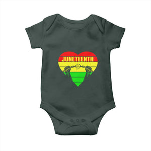 Juneteenth Baby Onesie Breaking Every Chain BHM Heart TS01 Print Your Wear