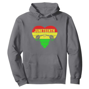 BHM Hoodie Juneteenth Breaking Every Chain TS01 Charcoal Printyourwear