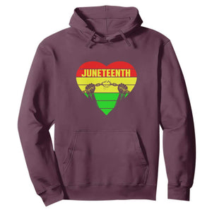 BHM Hoodie Juneteenth Breaking Every Chain TS01 Maroon Printyourwear