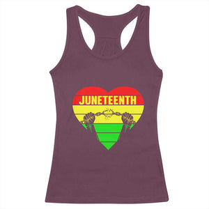 Juneteenth Racerback Tank Top Breaking Every Chain BHM Heart TS01 Maroon Print Your Wear