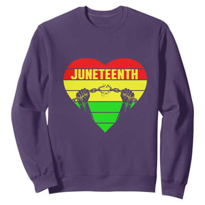 BHM Sweatshirt Juneteenth Breaking Every Chain TS01 Purple Printyourwear