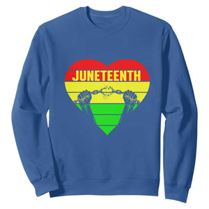 BHM Sweatshirt Juneteenth Breaking Every Chain TS01 Royal Blue Printyourwear