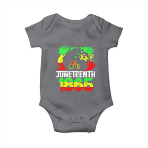 Afro Woman Baby Onesie Juneteenth 1865 African Black Pride TS01 Charcoal Print Your Wear